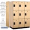 Salsbury Industries 3 Tier Designer Locker, 54"Wx76"Hx24"D, 9 Door, Maple 18-23364MAP - alternate 2